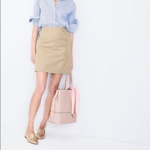J.Crew Scalloped Edge Mini Skirt